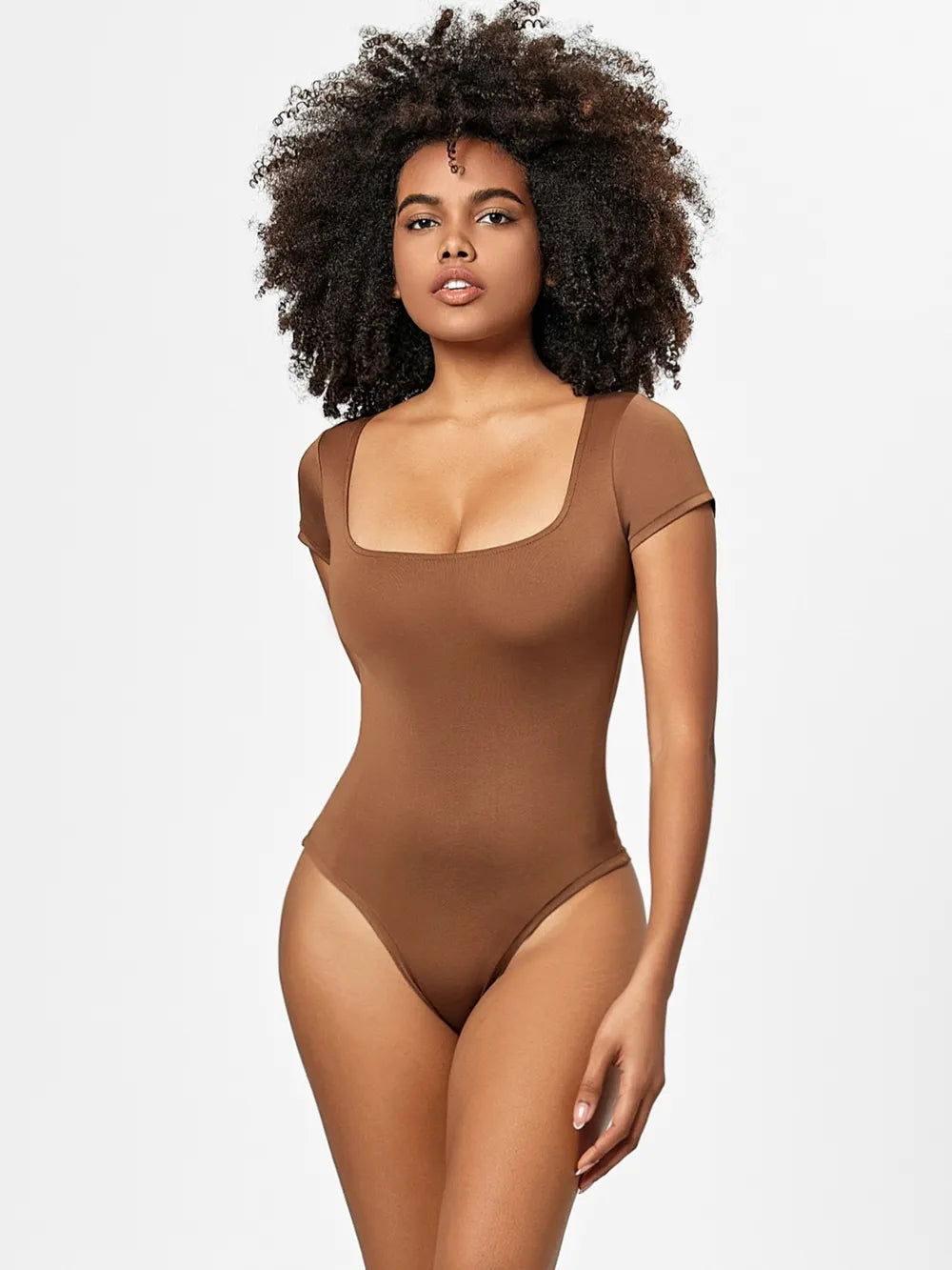 SculptEase Square Neck short sleeve Bodysuit