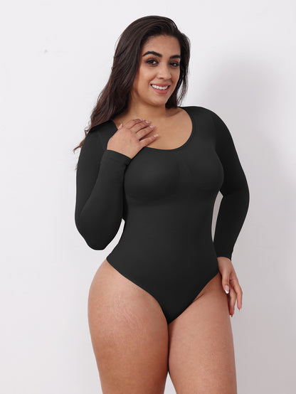 Thong Long Sleeve Shaping Bodysuit