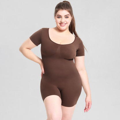 Waist-Cinching Short Sleeve Bodysuit