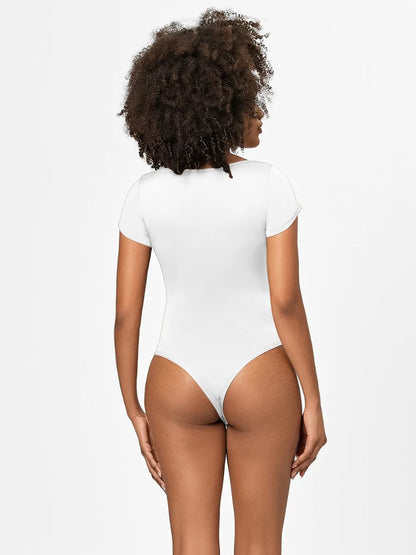 SculptEase Square Neck short sleeve Bodysuit