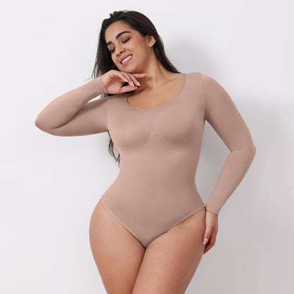 Thong Long Sleeve Shaping Bodysuit