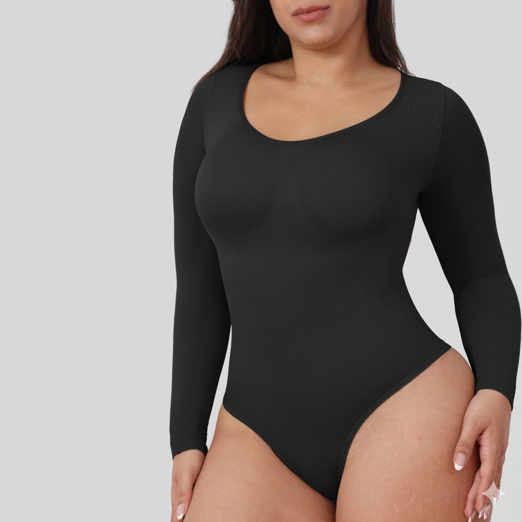 Thong Long Sleeve Shaping Bodysuit
